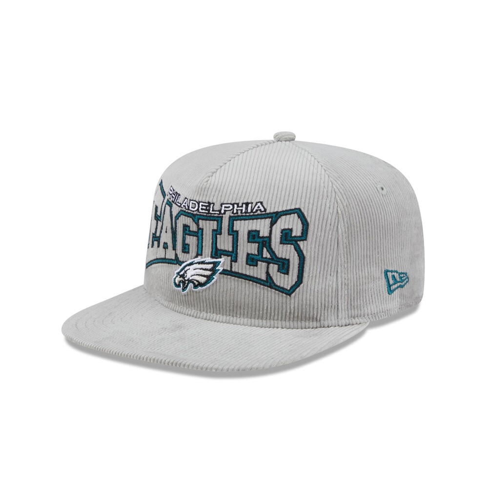 New Era Philadelphia Eagles Gray Cord Golfer Hat - One Size